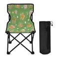 thumbnail image 1 of WOBOGO Adorable Star House Grenn Pattern Camping Chair Convenient Four Corner Backrest Folding Stool Can Hold Up to 220lbs, 1 of 8
