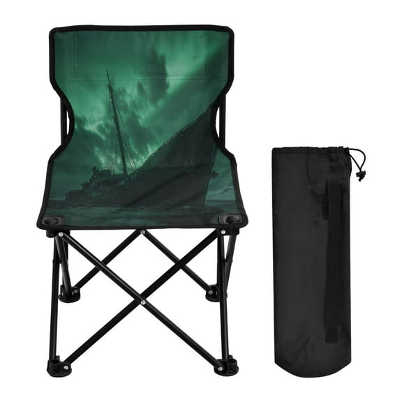 WOBOGO Aground Boat Camping Chair Convenient Four Corner Backrest Folding Stool Can Hold Up to 220lbs