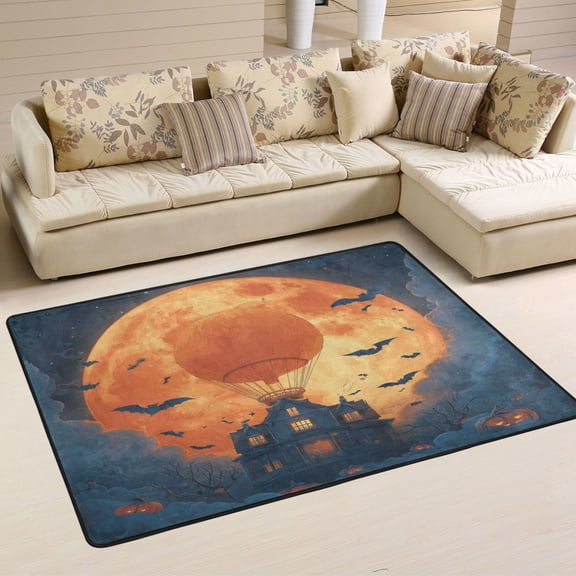 WOBOGO Air Castle Carpet Non-Slip Rugs Soft Doormat 36×24in Living Dining Room Bedroom Decorative