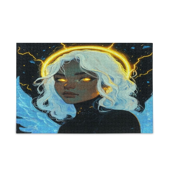 WOBOGO An Angelic Figure with Wings Puzzle Challenge 1000 Piece Jigsaw Suitable for Game Night Finished Size 29.5 x 19.7in