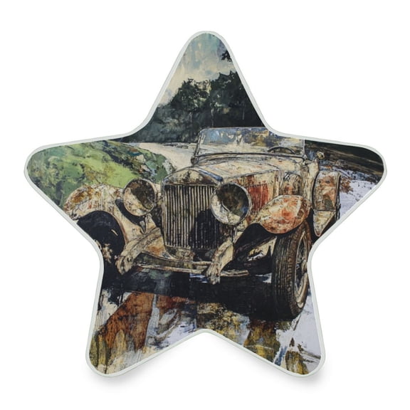 WOBOGO Ancient Cars LED Star Night Light 0.2 Watt Wall Plug Dusk to Dawn Auto Switch Adjustable Brightness Soft White Light