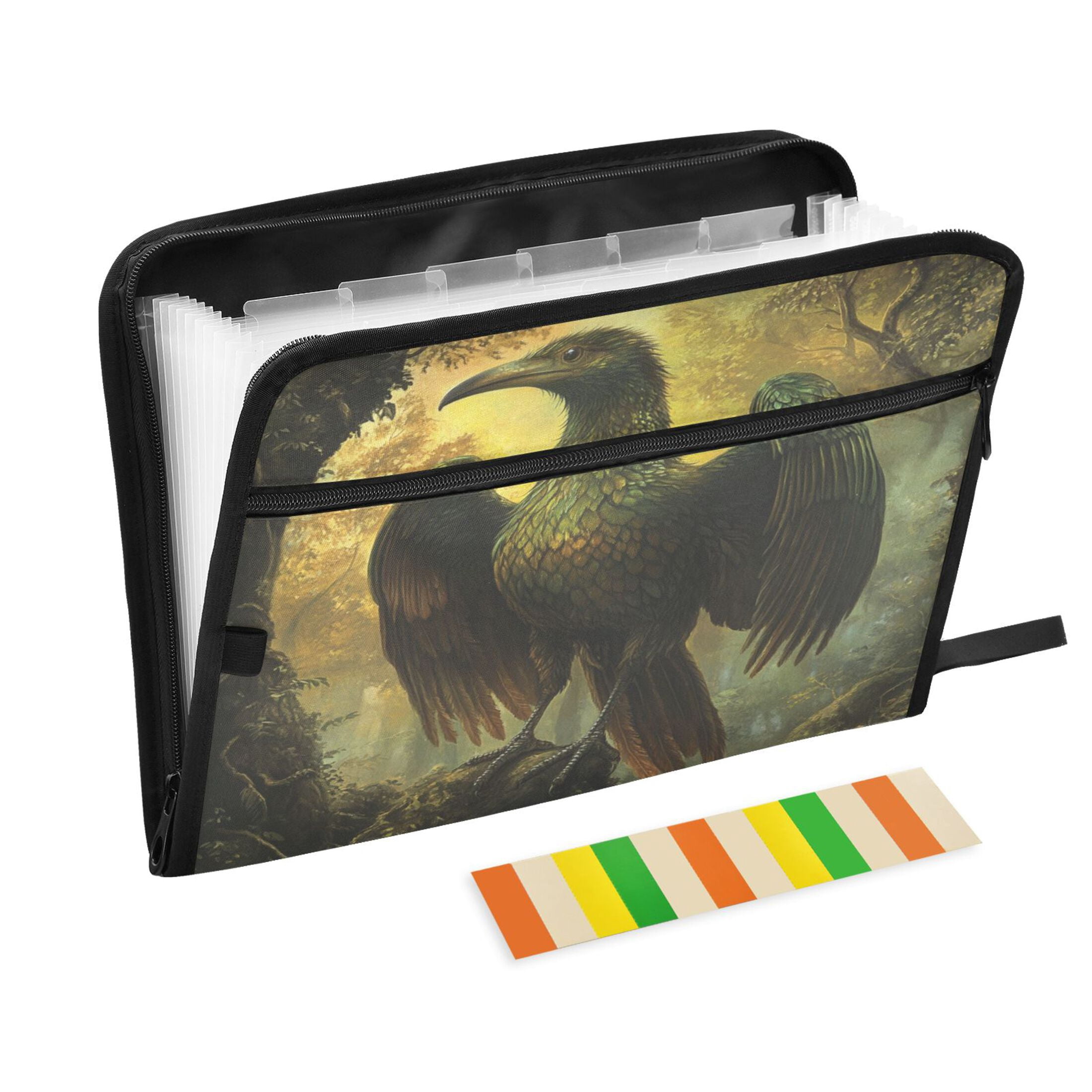 WOBOGO Ancient Giant Eagle Expanding File Folder Letter Size Accordion Filing Organizer 13 Pocket Separate Organ Pocket