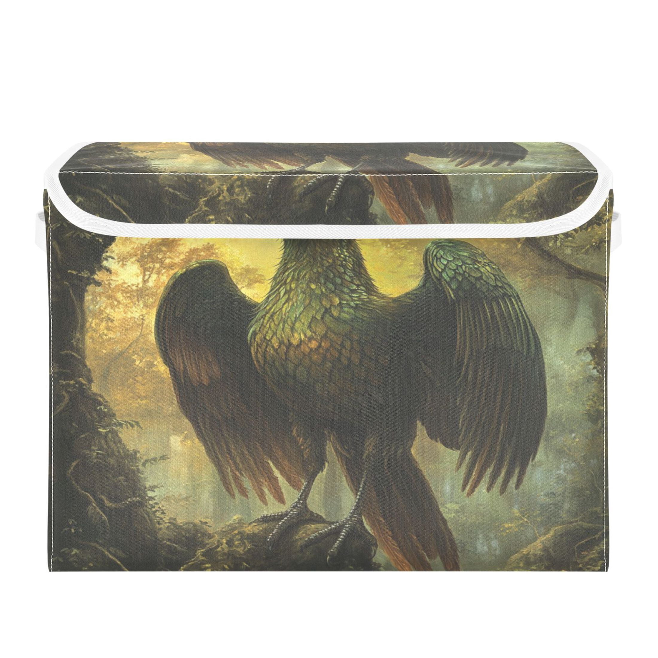 WOBOGO Ancient Giant Eagle Large Collapsible Storage Box Flip Lid ...