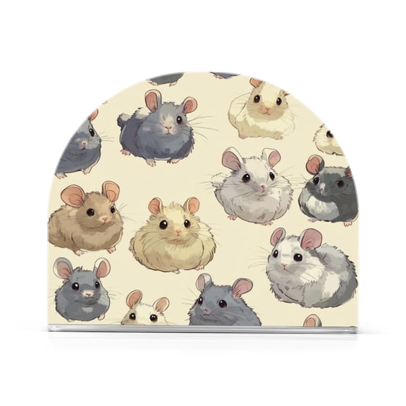 WOBOGO Anime Chinchilla Clear Acrylic Napkin Holder Kitchen Tissue Face Towel Cocktail Rack Bar Restaurant Dinner Paper Dispenser