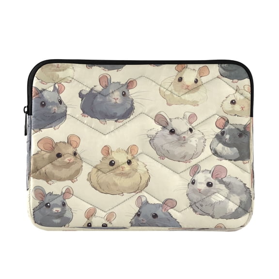 WOBOGO Anime Chinchilla Laptop Sleeve 13.4 inch Lightweight Zipper Design Soft Padded Protection Against Scratches and Impacts