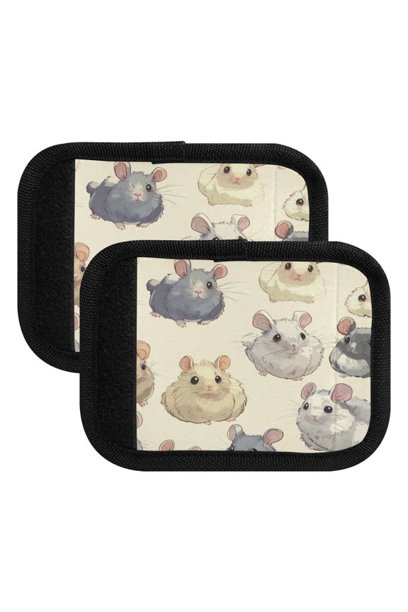 Anime Chinchilla Luggage Handle Wrap 2Pcs Made of Neoprene is Soft and Flexible Suitable for Many Bags Shoulder Pads.