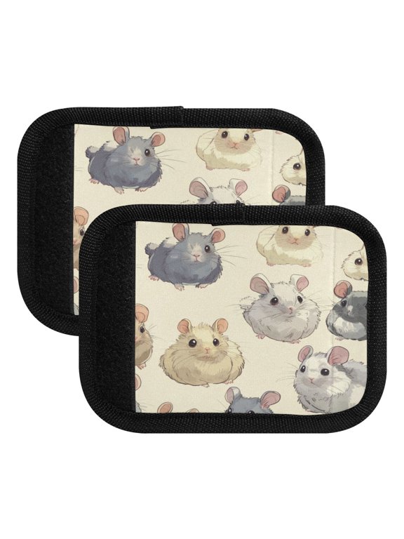 Anime Chinchilla Luggage Handle Wrap 4Pcs Made of Neoprene is Soft and Flexible Suitable for Many Bags Shoulder Pads.