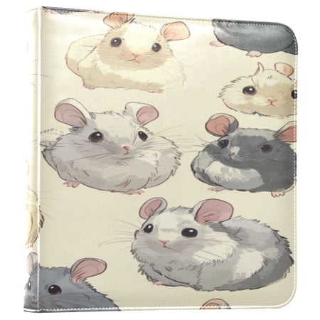 WOBOGO Anime Chinchilla Photo Albums 20 pages large capacity DIY self-adhesive page PU leather cover for family wedding anniversary baby vacation photos 24×11.8in