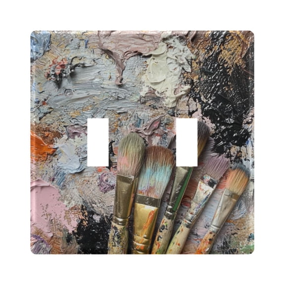 WOBOGO Artistic Sense 2-hole Switch Plates PC Flame Retardant Plastic Material Glossy Finish Smooth Touch 4.56x4.48x0.27in
