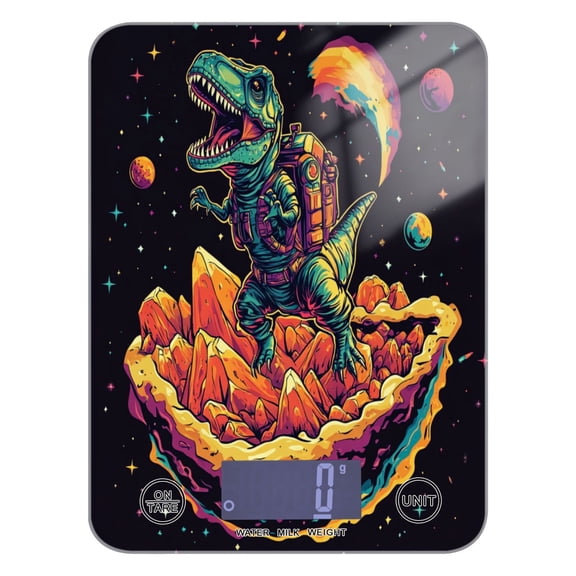 WOBOGO Astronaut Tyrannosaurus Rex Kitchen Scale Digital Gram and Ounce Weighing for Cooking Baking Ketogenic Diet Meal Prep