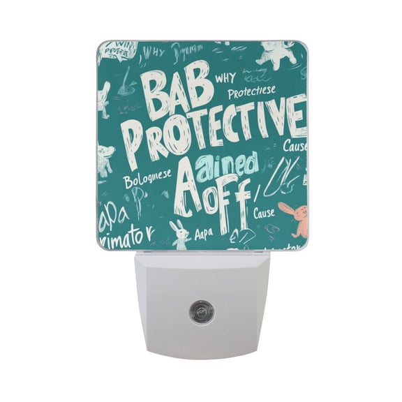 WOBOGO Bab Why Protective LED Night Light 2 Pcs Set 0.5 Watt Wall Plug in Dusk to Dawn Automatic Switch Soft White Light