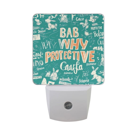 WOBOGO Bab Why Protective LED Night Light 2 Pcs Set 0.5 Watt Wall Plug in Dusk to Dawn Automatic Switch Soft White Light