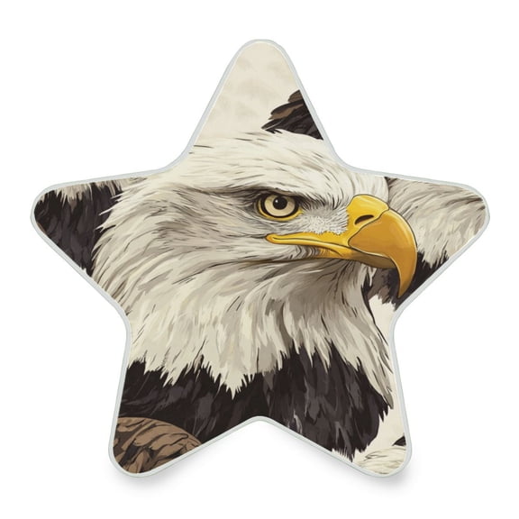 WOBOGO Bald Eagle LED Star Night Light 0.2 Watt Wall Plug Dusk to Dawn Auto Switch Adjustable Brightness Soft White Light