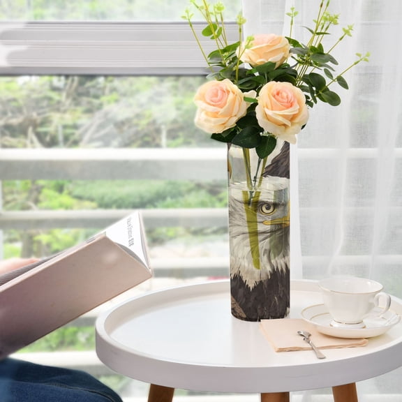 WOBOGO Bald Eagle Plastic Vase Home or Wedding Decoration Centerpiece Unbreakable 11.83.9in