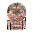thumbnail image 1 of WOBOGO Beautiful Colorful Dress Coil Coasters Set of 6 Minimalist Cotton Woven 3.94 inch Non-Slip Insulated and Absorbent Home Accessories., 1 of 7