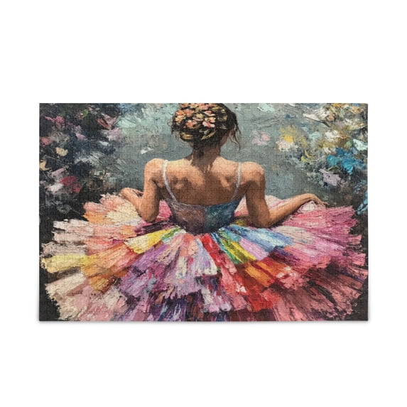 WOBOGO Beautiful Colorful Dress Puzzle Challenge 1000 Piece Jigsaw Suitable for Game Night Finished Size 29.5 x 19.7in