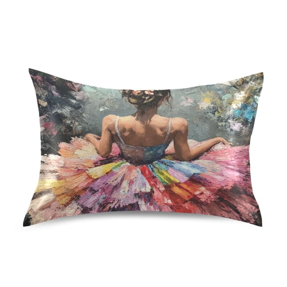 WOBOGO Beautiful Colorful Dress Satin Pillowcase Soft Smooth Envelope Design Comfortable Bedding Essentials 20×26in
