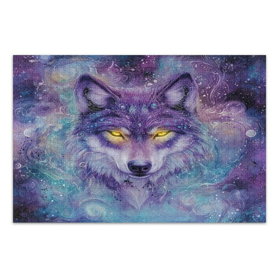 WOBOGO Beautiful Fantasy Wolf Jigsaw Puzzle Challenge 500 Piece Jigsaw Suitable for Game Night Finished Size 20.5 x 14.9in