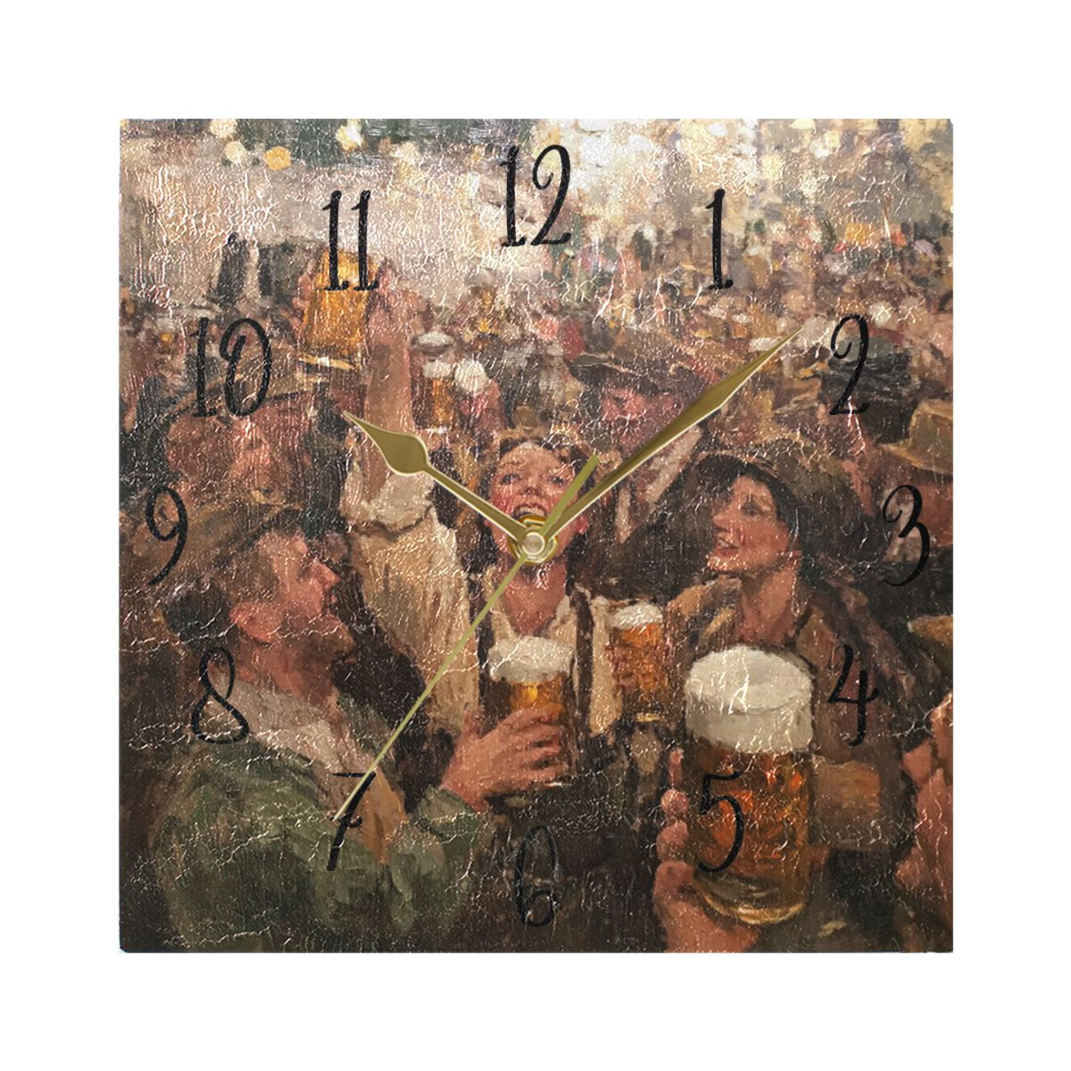 WOBOGO Beer Festival Wall Clock 7.78 Inch Battery Operated Silent Unit ...
