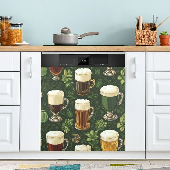 WOBOGO Beer Pattern with St Patricks Magnetic Dishwasher Sticker Personalized DIY Beautiful and Practical Home Kitchen Decorations2316in.