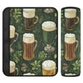 thumbnail image 1 of WOBOGO Beer Pattern with St Patricks Seat Belt Cover 2 Piece Soft Comfort Driving Shoulder Pad Suitable for All Cars and Backpacks, 1 of 8