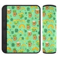 thumbnail image 1 of WOBOGO Beer and Rainbows in A Cloverleaf Background Seat Belt Cover 2 Piece Soft Comfort Driving Shoulder Pad Suitable for All Cars and Backpacks, 1 of 8