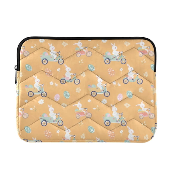 WOBOGO Bicycle Bunny Laptop Sleeve 13.4 inch Lightweight Zipper Design Soft Padded Protection Against Scratches and Impacts