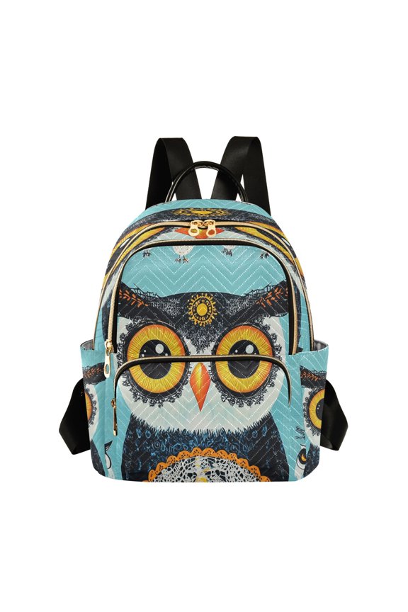 Big Head Owl Butterfly Backpack Durable Lightweight Shoulder Bag Built-in Laptop Sleeve and Multiple Utility Compartments