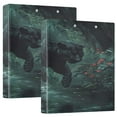 thumbnail image 1 of WOBOGO Black Panther Leaping over Water File Folders Extra Large Capacity to Hold 200 Sheets of Documents Hard Shell Ring Binder for School Home Office, 1 of 10