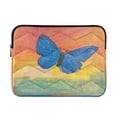 thumbnail image 1 of WOBOGO Blue Butterfly Laptop Sleeve 15.7 inch Lightweight Zipper Design Soft Padded Protection Against Scratches and Impacts, 1 of 8
