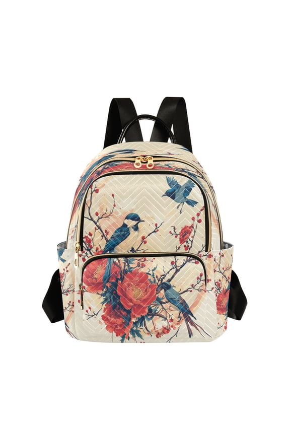 Blue Magpie Butterfly Backpack Durable Lightweight Shoulder Bag Built-in Laptop Sleeve and Multiple Utility Compartments