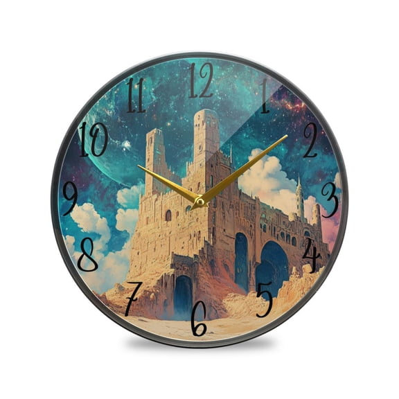 WOBOGO Blue Moon Acrylic Wall Clock Battery Operated 11.9in Silent No Tick Bedroom Living Room Office Classroom Decoration