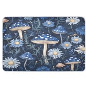 WOBOGO Blue Mushroom Baby Diaper Changing Pad Super Absorbent to Contain Liquid Spills Reusable 52×34in