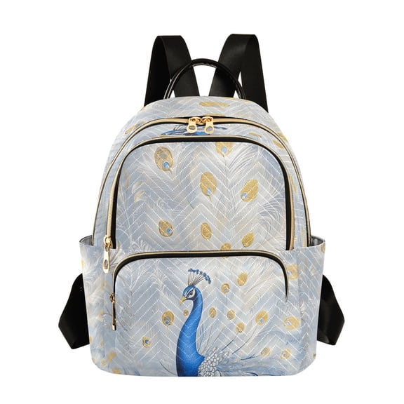 WOBOGO Blue Peacock Butterfly Backpack Durable Lightweight Shoulder Bag Built-in Laptop Sleeve and Multiple Utility Compartments