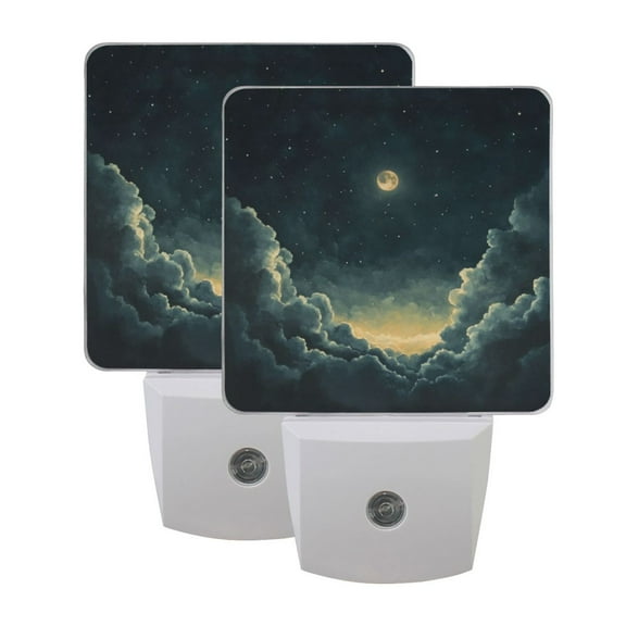 WOBOGO Bright Starry Night LED Night Light 2 Pcs Set 0.5 Watt Wall Plug in Dusk to Dawn Automatic Switch Soft White Light