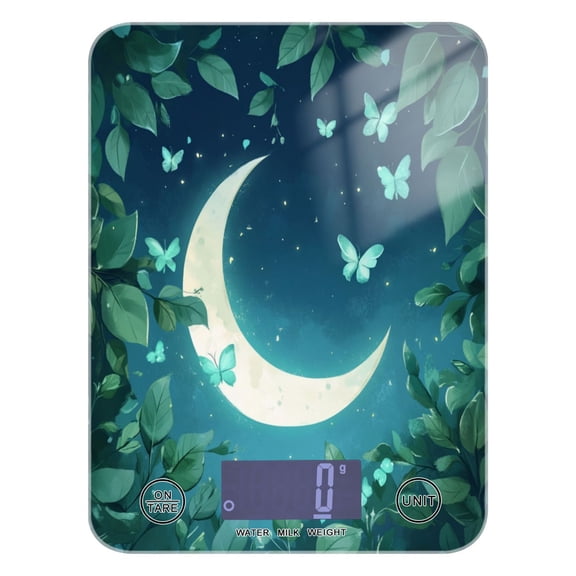 WOBOGO Butterfly Around The Moon Kitchen Scale Digital Gram and Ounce Weighing for Cooking Baking Ketogenic Diet Meal Prep