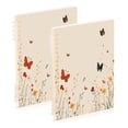 thumbnail image 1 of WOBOGO Butterfly Wildflower Pictures Notebook College Horizontal Grid Paper Ink Spill Resistant Water Resistant Cover 8.3x5.7x0.4in, 1 of 8