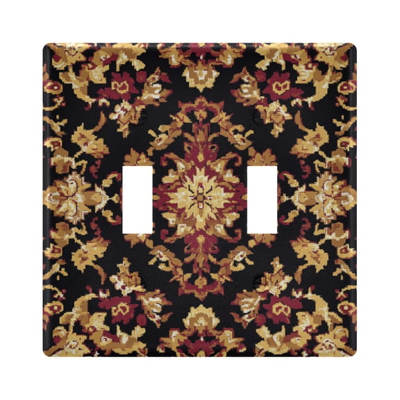 WOBOGO Carpet Patterns 2-hole Switch Plates PC Flame Retardant Plastic Material Glossy Finish Smooth Touch 4.56x4.48x0.27in