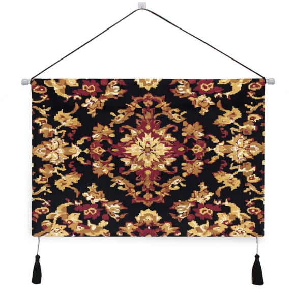 WOBOGO Carpet Patterns Living Room Canvas Wall Art Bedroom Study Framed Canvas Print Artwork Home Office Decorations 24.516.7in