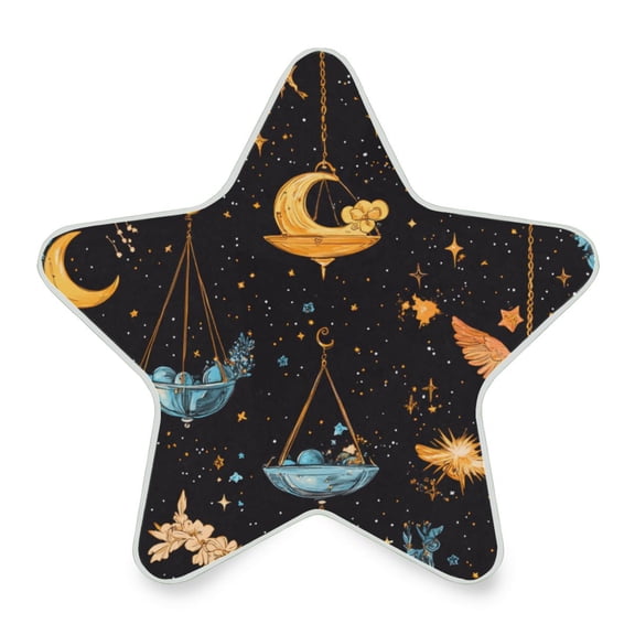 WOBOGO Cartoon Libra Pattern LED Star Night Light 0.2 Watt Wall Plug Dusk to Dawn Auto Switch Adjustable Brightness Soft White Light