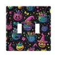 thumbnail image 1 of WOBOGO Cat Wtch Hat Black Pattern 2-hole Switch Plates PC Flame Retardant Plastic Material Glossy Finish Smooth Touch 4.56x4.48x0.27in, 1 of 8