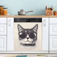 thumbnail image 1 of WOBOGO Cat with Sunglasses Pattern Magnetic Dishwasher Sticker Personalized DIY Beautiful and Practical Home Kitchen Decorations23×16in., 1 of 6