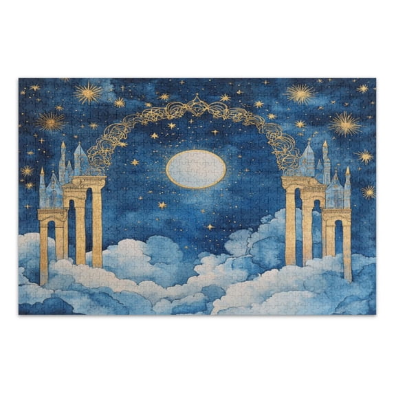 WOBOGO Celestial Sky Jigsaw Puzzle Challenge 500 Piece Jigsaw Suitable for Game Night Finished Size 20.5 x 14.9in