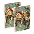 thumbnail image 1 of WOBOGO Christmas Cute Cat Notebook College Horizontal Grid Paper Ink Spill Resistant Water Resistant Cover 8.3x5.7x0.4in, 1 of 8