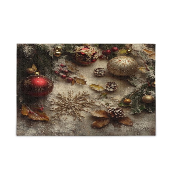 WOBOGO Christmas Decoration Puzzle Challenge 1000 Piece Jigsaw Suitable for Game Night Finished Size 29.5 x 19.7in