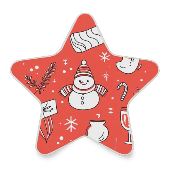 WOBOGO Christmas Element LED Star Night Light 0.2 Watt Wall Plug Dusk to Dawn Auto Switch Adjustable Brightness Soft White Light