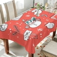 thumbnail image 1 of WOBOGO Christmas Element Square Tablecloth 60×60in Polyester Fabric Tablecloth Washable Dust Resistant Wrinkle Resistant, 1 of 9