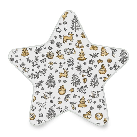 WOBOGO Christmas Elements Icons LED Star Night Light 0.2 Watt Wall Plug Dusk to Dawn Auto Switch Adjustable Brightness Soft White Light