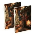 thumbnail image 1 of WOBOGO Christmas Stockings Anime Notebook College Horizontal Grid Paper Ink Spill Resistant Water Resistant Cover 8.3x5.7x0.4in, 1 of 8