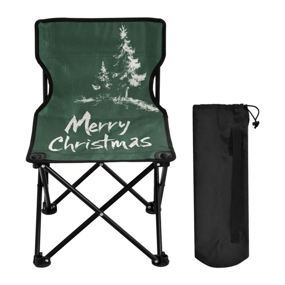 WOBOGO Christmas Tree Camping Chair Convenient Four Corner Backrest Folding Stool Can Hold Up to 220lbs